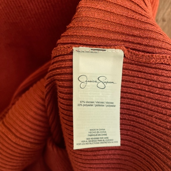 Jessica Simpson Johanna Lace Up Knitted Tank Top in Chili Oil Size 2X - Picture 11 of 11